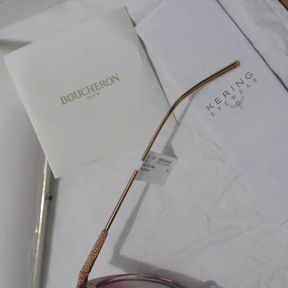 NWT Pink Gold Boucheron Cat Eye Gradient 55MM Sunglasses. - Picture 7 of 10